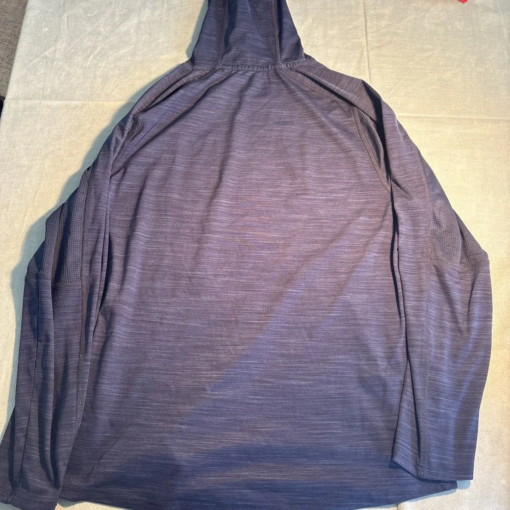 Adidas Bucknell Bison Mens Large Navy Blue Climalite Long Sleeve Hoodie Shirt